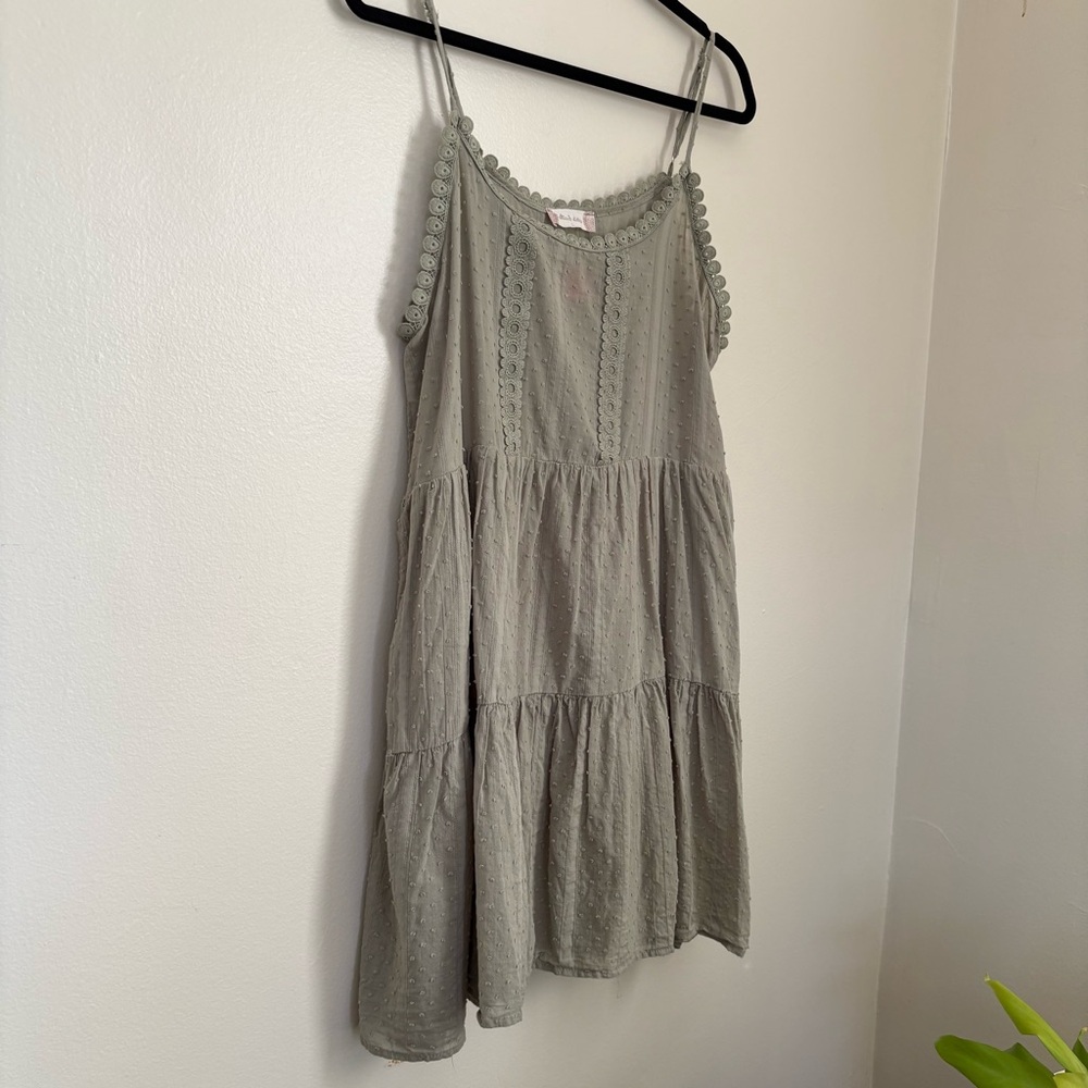 Altar'd State Green Tiered Dress Size Large - Picture 2 of 11